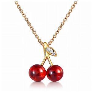 18k Gold plated steelCherry Pendant Necklace